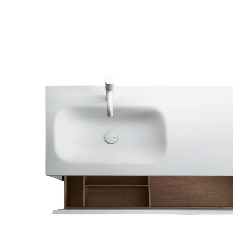

Bathroom cabinet 80cm 100cm integrated basin countertop matte