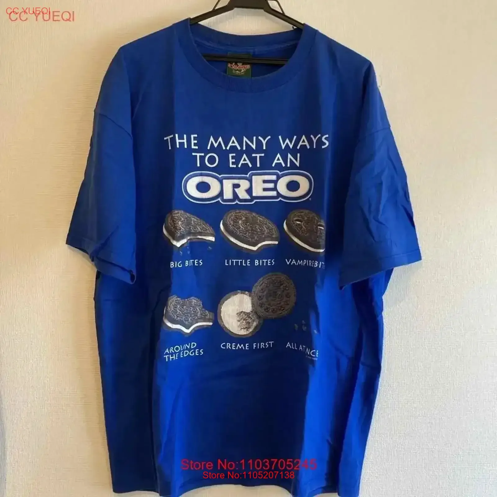 Camiseta promocional oficial Oreo de los 90, camiseta vintage lavada con gráfico informal, Top ligeramente transpirable para uso diario, moda vintage