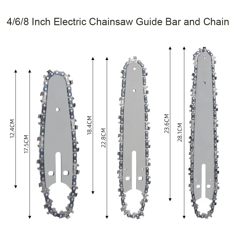 

Мини-цепь для электропилы, 4, 6, 8 дюймов, сменная, для электрических садовых пил, аксессуары