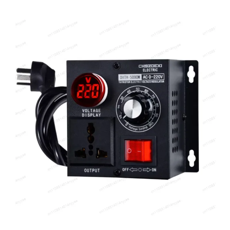 5000W Stepless Voltage Regulator Light Dimmer Temperature Speed Adjuster AC 110V/220V Variable Monophase Voltage Controller