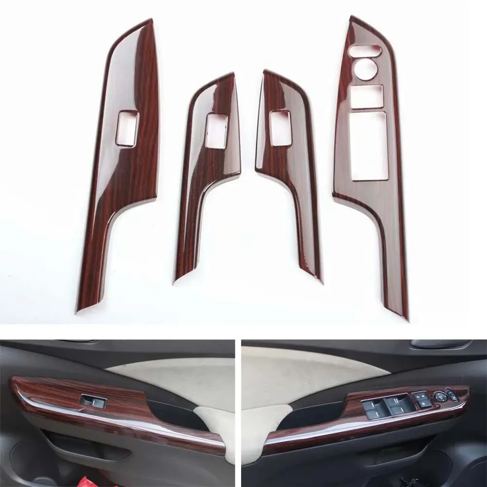 

Car Door Window Lift Switch Button Cover Stickers For Honda CRV 2012 2013 2014 LHD Car Styling Bezel