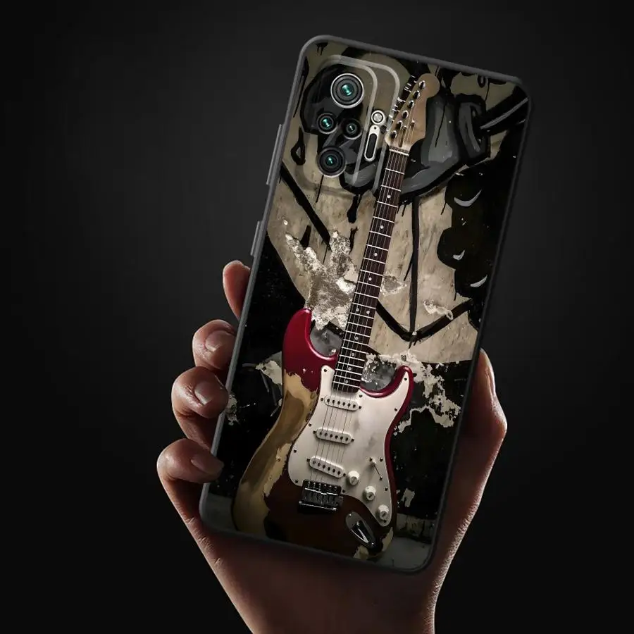 Innovative Art Music Black Soft Phone Cover Case for Xiaomi Redmi Note 12s 10S 7 8 11s 9 10 11 12 Pro 13 14 Pro Plus 9S