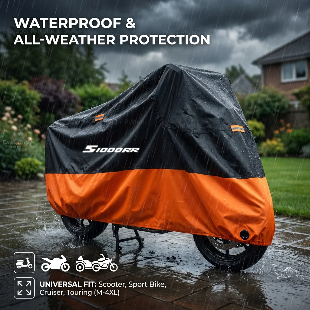 For BMW S1000RR S 1000RR 2017 2020 2021 2022 Motorcycle Cover Thick 210D Waterproof Outdoor Uv Protective Dust Rain Sunshade