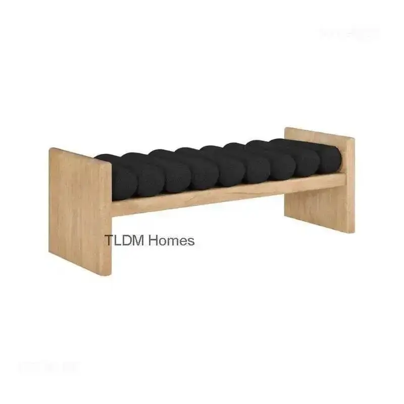 Sgabelli solidi rimovibili per ingresso in legno creativo per cuscino Sgabello semplice per cambio scarpe Ottomani nordici personalizzati per balcone