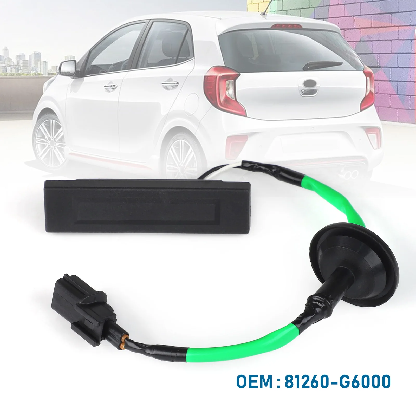 Hinten Stamm Griff Hatch Release Heckklappe Schalter Taste OE 81260-G6000 81260-G6010 Für Kia Morning Picanto Accent Verna 2017-2023 – Detail 6