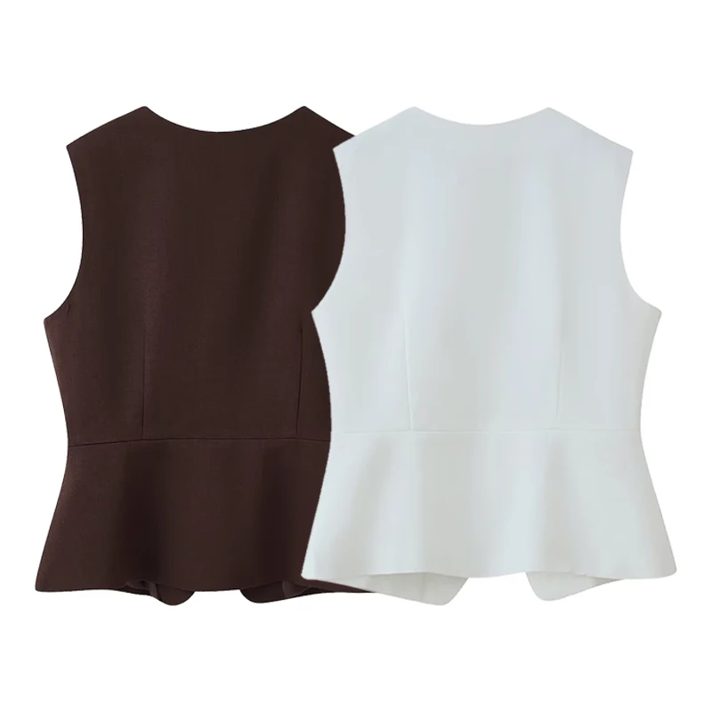 2025 جديد إمرأة أنيق دعوى سترة طاقم الرقبة أكمام الخصر Cinched المرأة سترة أنيقة تحمل شعار لعبة البيسبول موضة طبقات الزي الرسمي Trafizaran #2