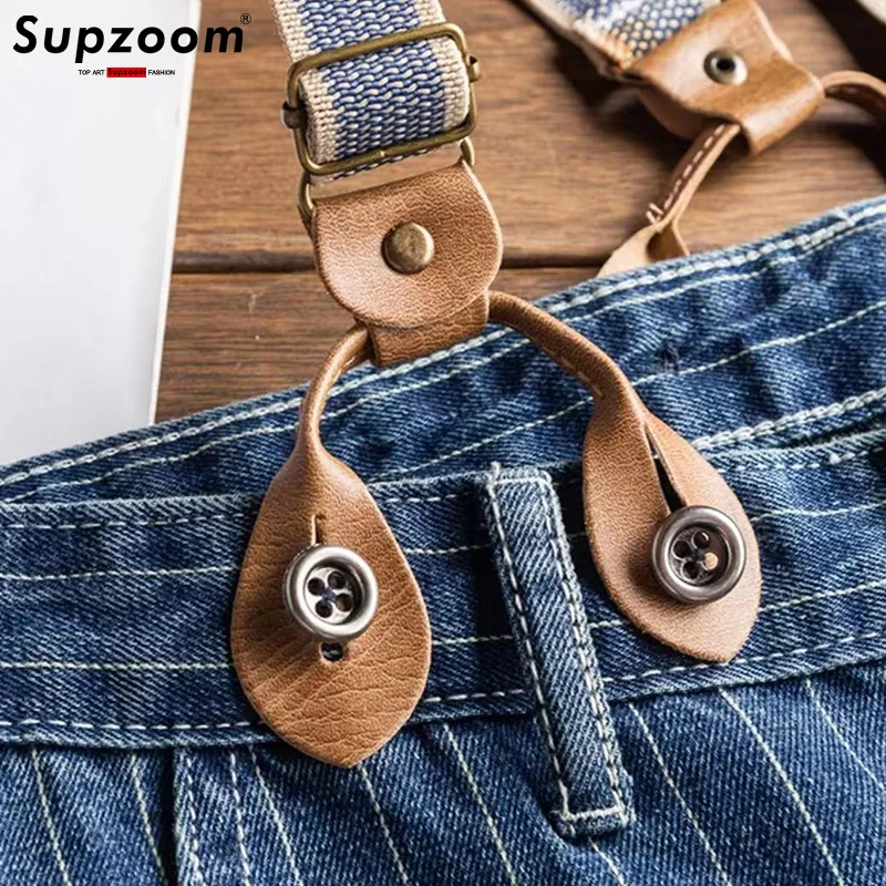 Supzoom nuovo arrivo Top Fashion autunno e inverno tuta Casual da uomo alla moda sciolto grasso Multi-tasca Cargo Denim Jeans