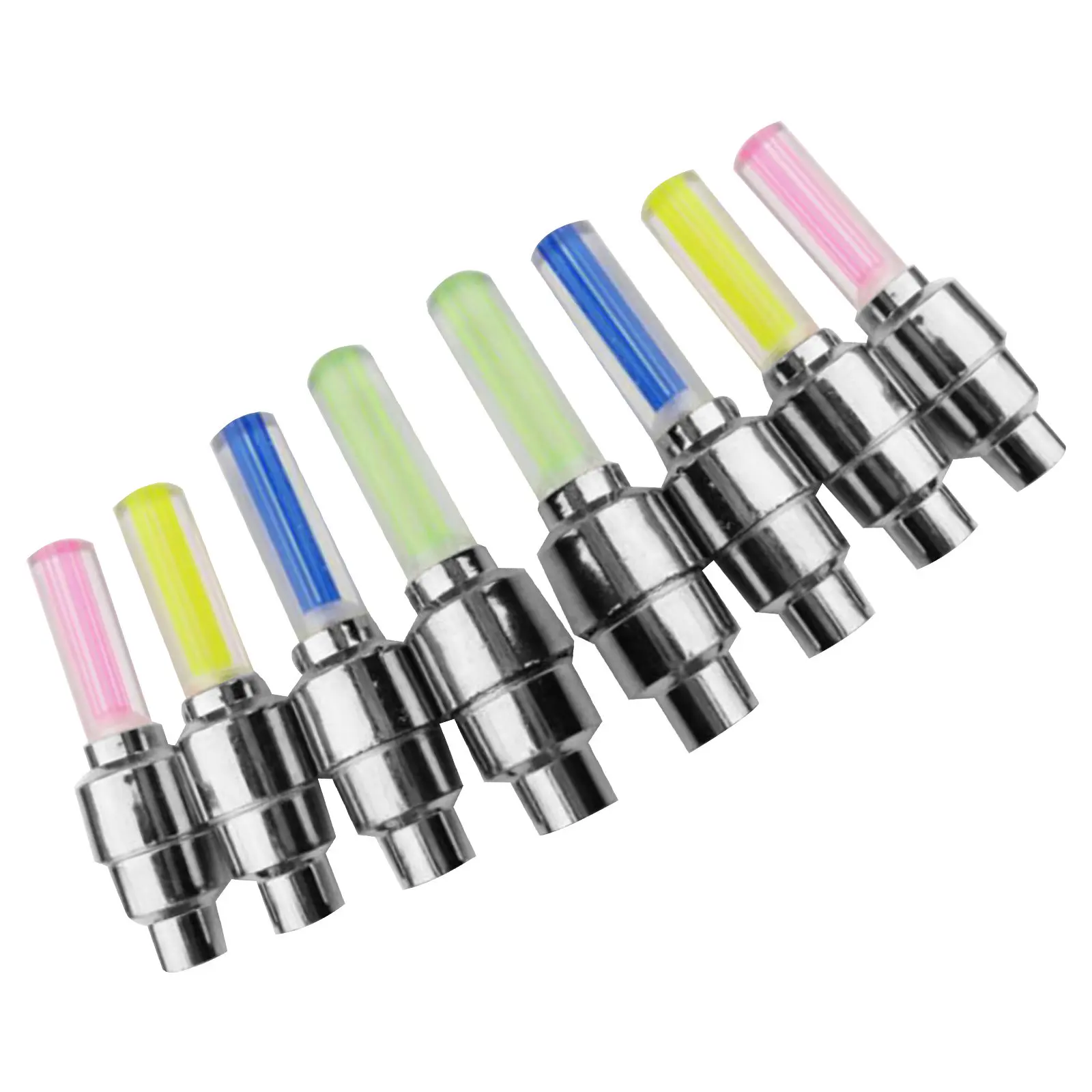 

8Pcs LED Tire Valve Stem Cap Lights for Bike Car Motorbike Wheels Auto Flashing Glow When Stop to Save Battery Night