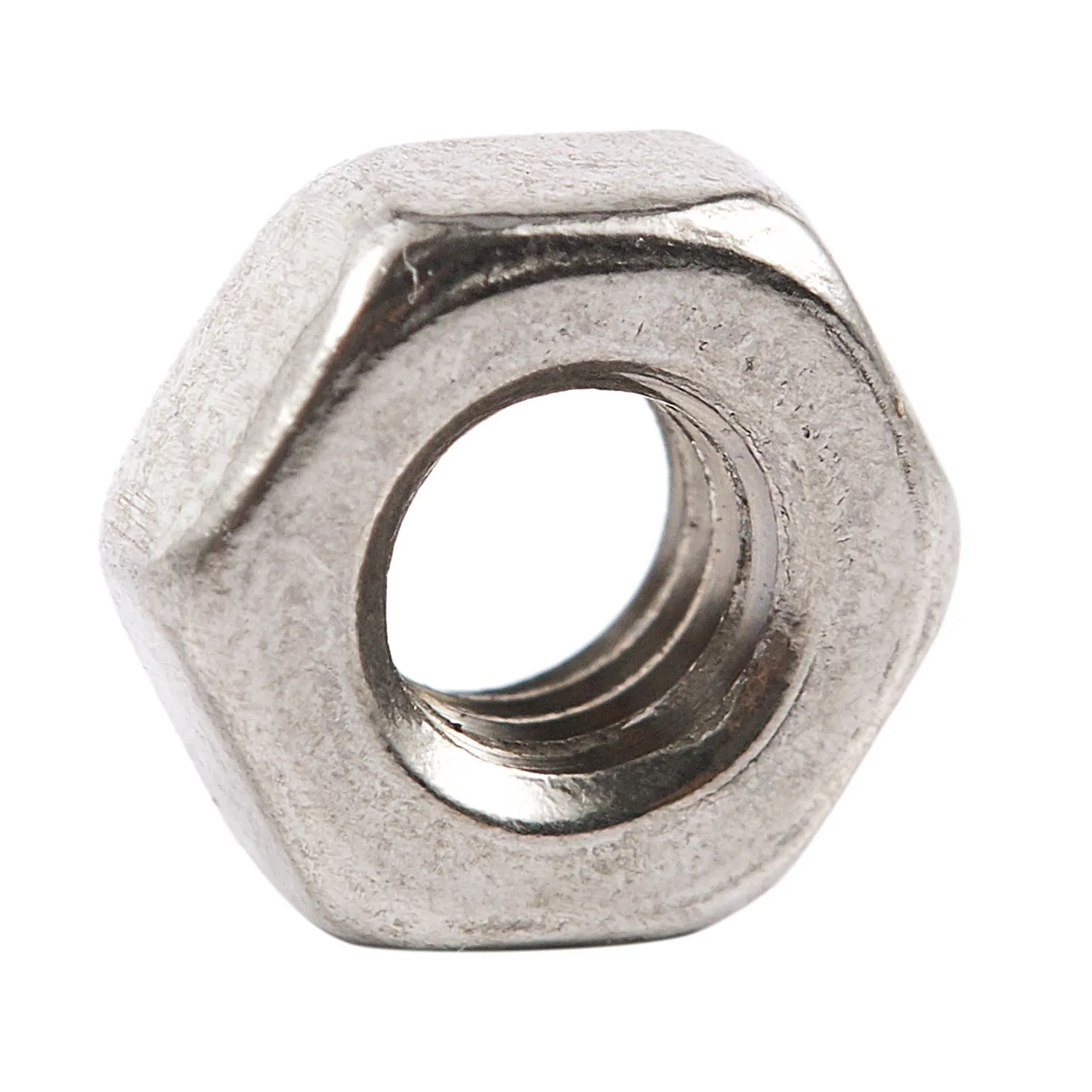 100Pcs M3 3mm Female Thread Hex Metal Nut Fastener Silver Tone