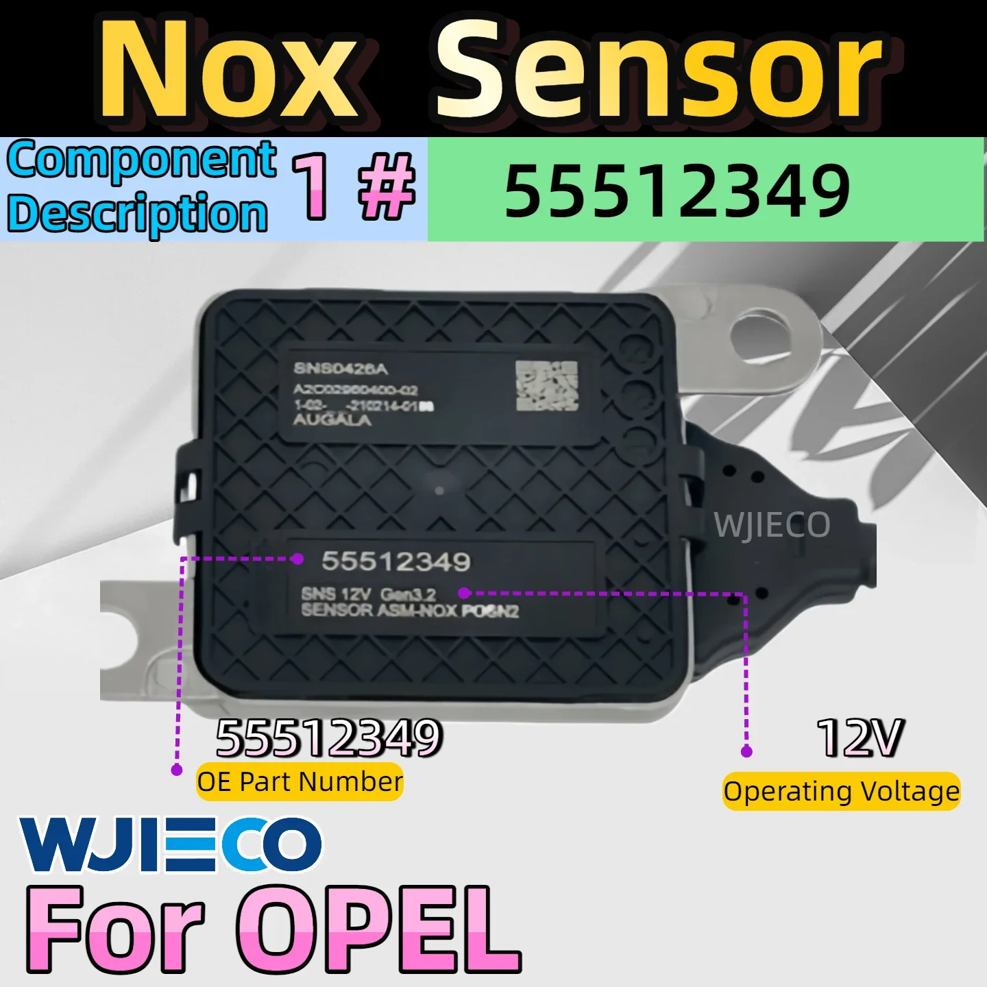 55512349 Sensor de ruido de sonda Lambda trasera para Opel VAUXHALL Insignia B 2 MK2 Z18 2,0 CDTI 2017 2018 2019 2020 2021