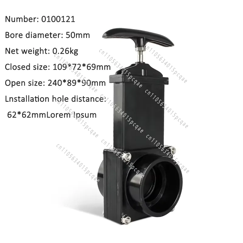 50mm Black Water Tank Drain Valve RV Accessories for Clean Water and Sewage Gate Valve for RV Camper Tools view 4