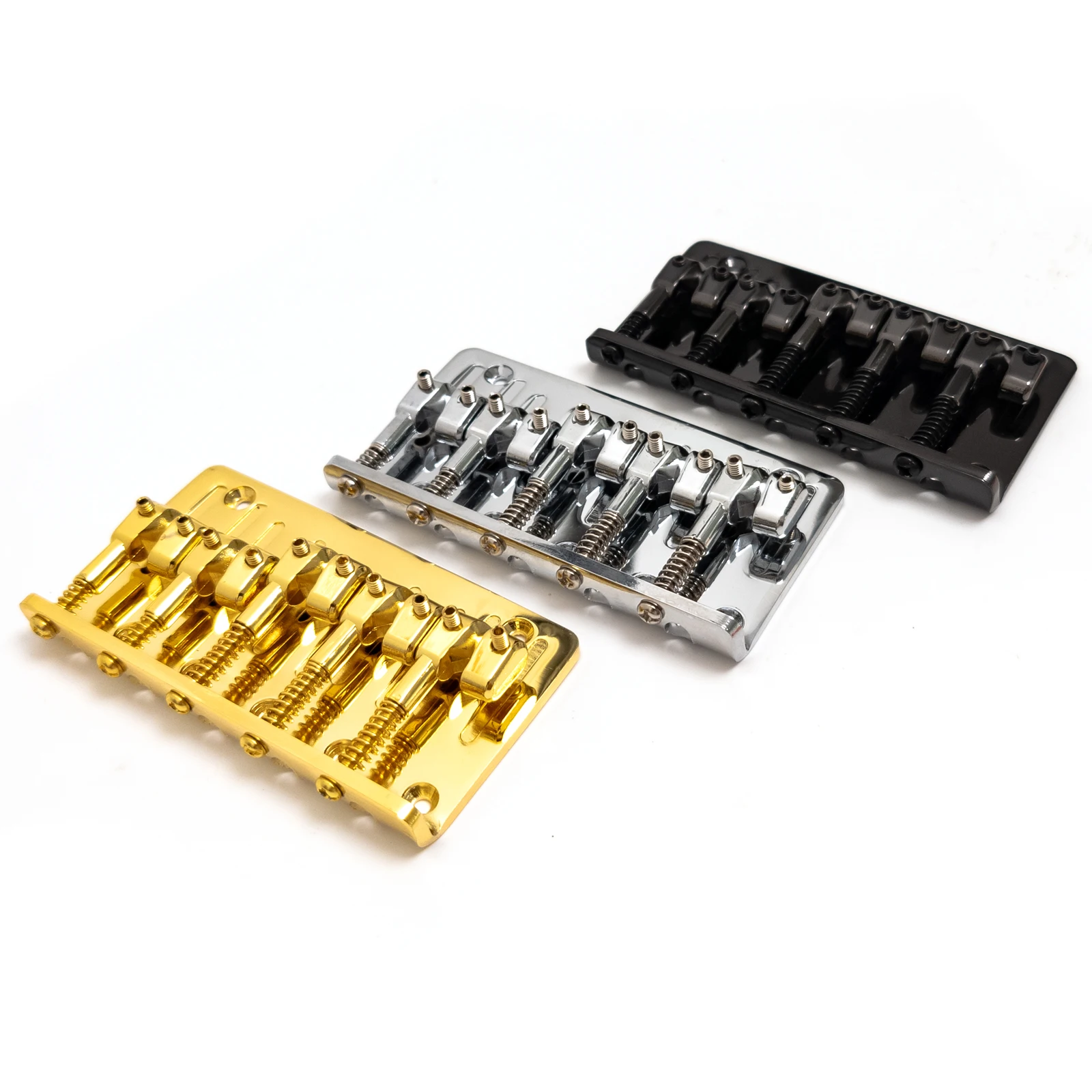 

5-String Bass Bridge Replacement, Classic Style Replica, Gold/Black/Chrome, High-Quality Bass Part