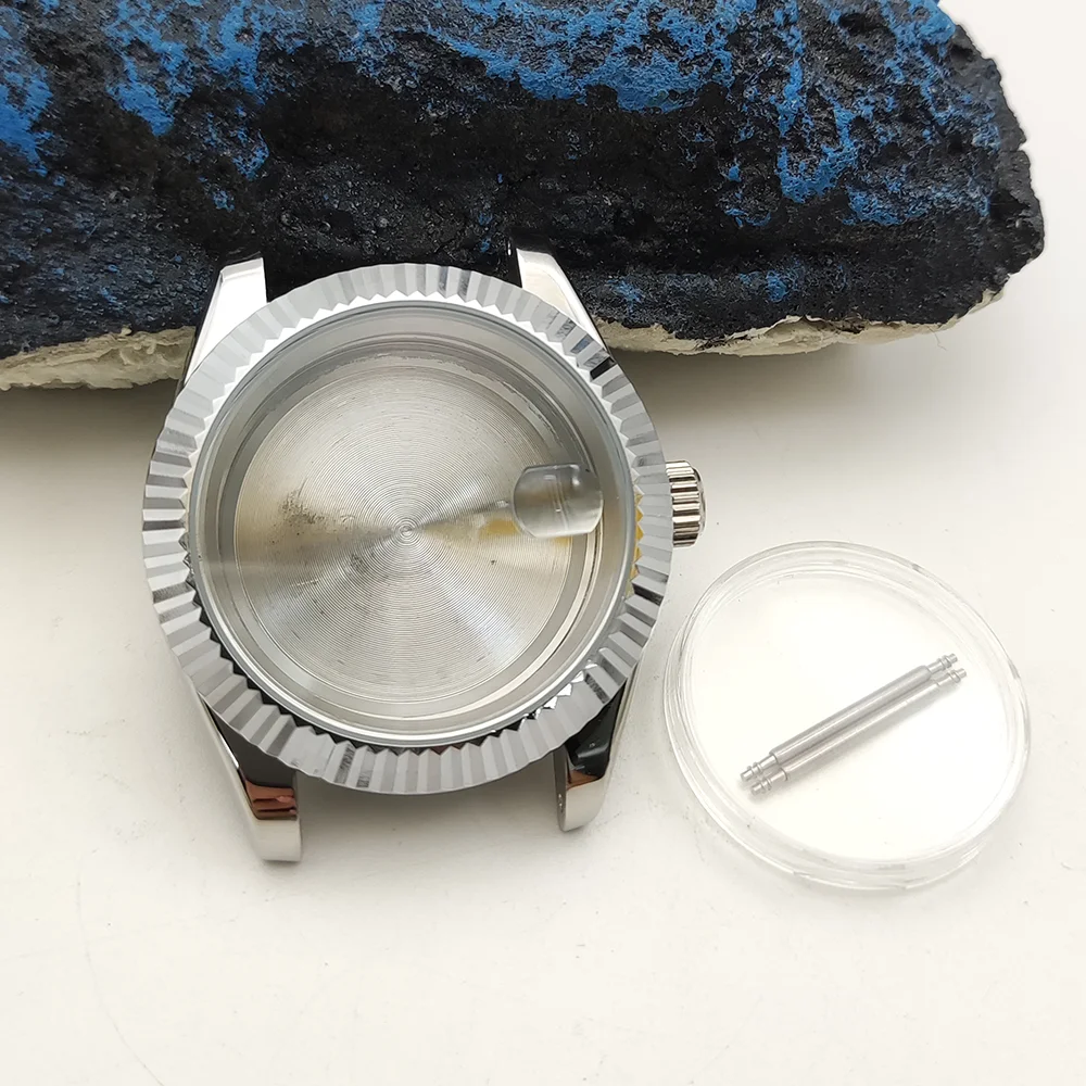 حافظة ساعة مقاومة للماء للرجال ، ظهر متين ، تاريخ ، NH35 ، 40 مللي متر