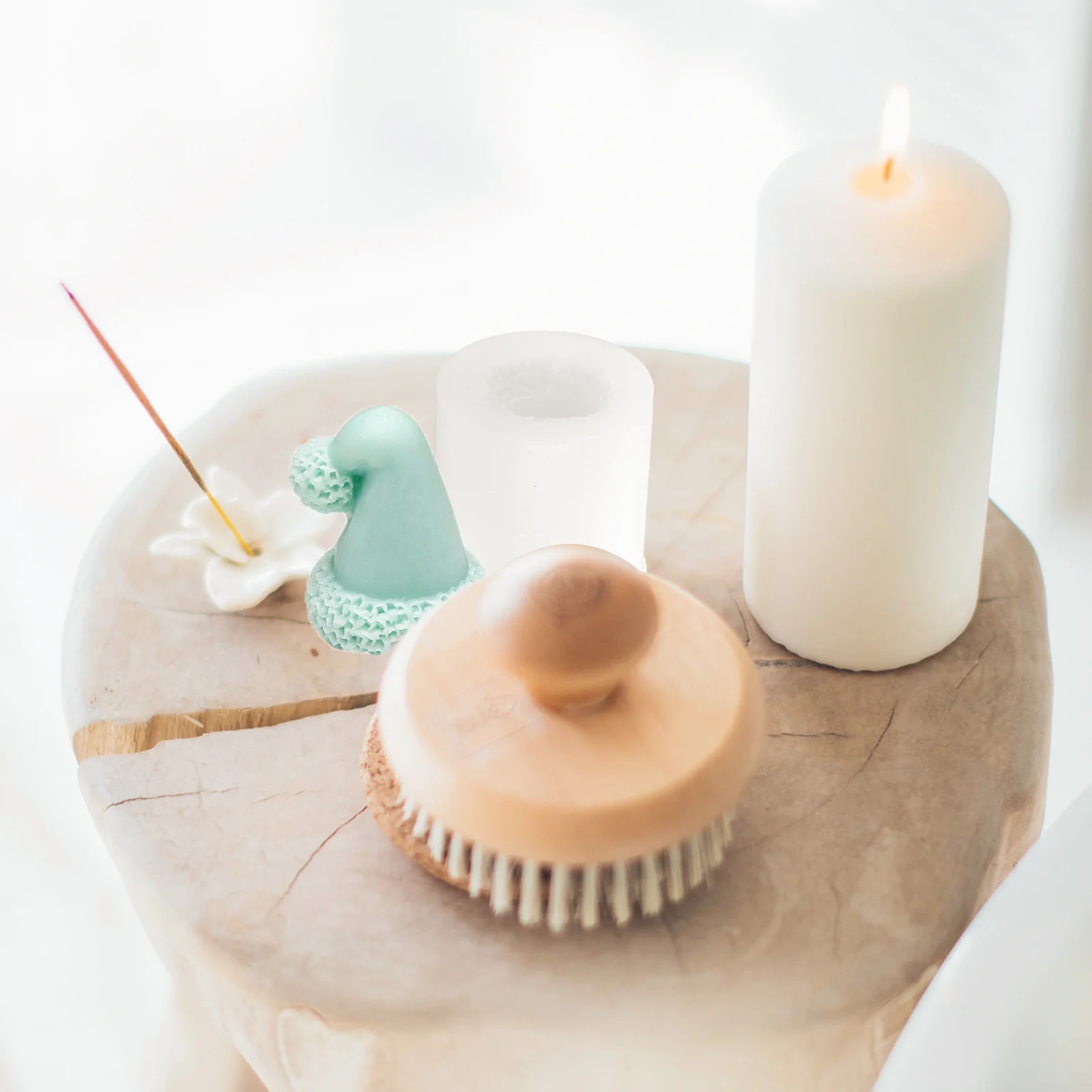 

2Pcs Santa Hat Silicone Mold Flexible Reusable DIY Scented Wax Making Mold Supplies Silicone Molds for Candles