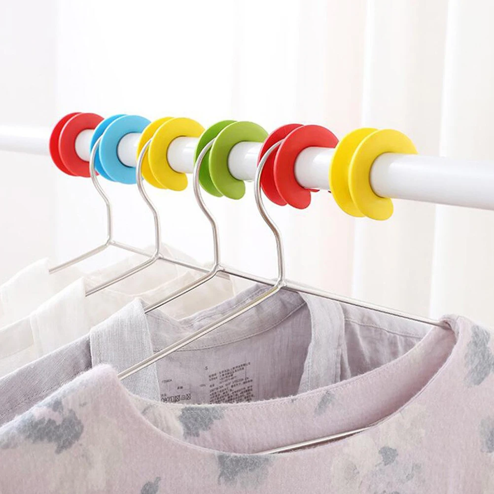 

12 Pcs Windproof Fixing Buckle Hanger Cloth Connectors Rings for Clothes Hooks Spacer Spacers Hangers Anti Slip