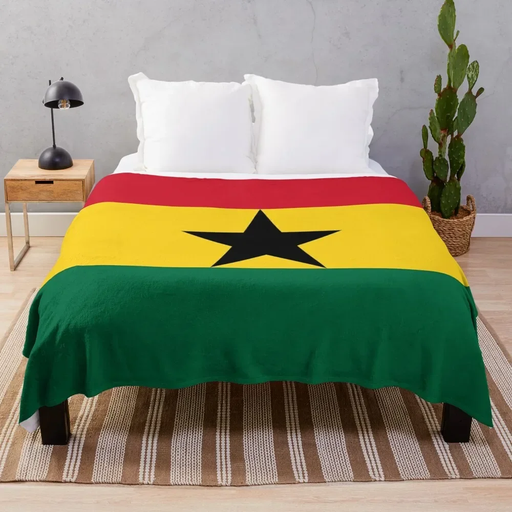 

Ghana National Celebration Flag Throw Blanket halloween manga heavy to sleep for winter Blankets