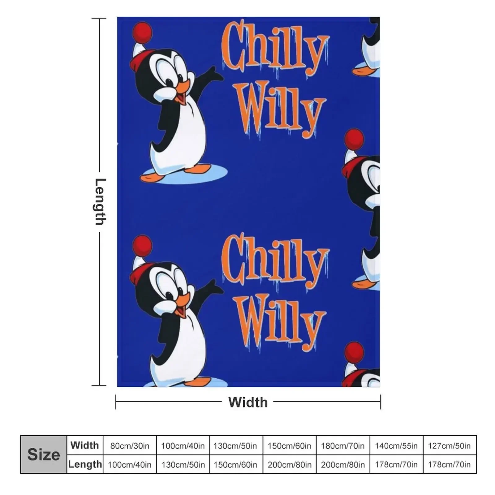 Uh huh! Chilly Willy Vintage Retro Style Throw Blanket Soft Plush Plaid Bed covers Blankets