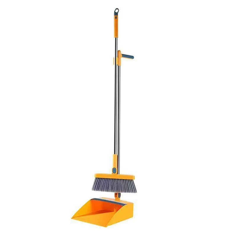 

New Broom Folding Dustpan Set Combination Household Broom Wiper Blade Hair Sweeping Gadget Broom Garbage Shovel