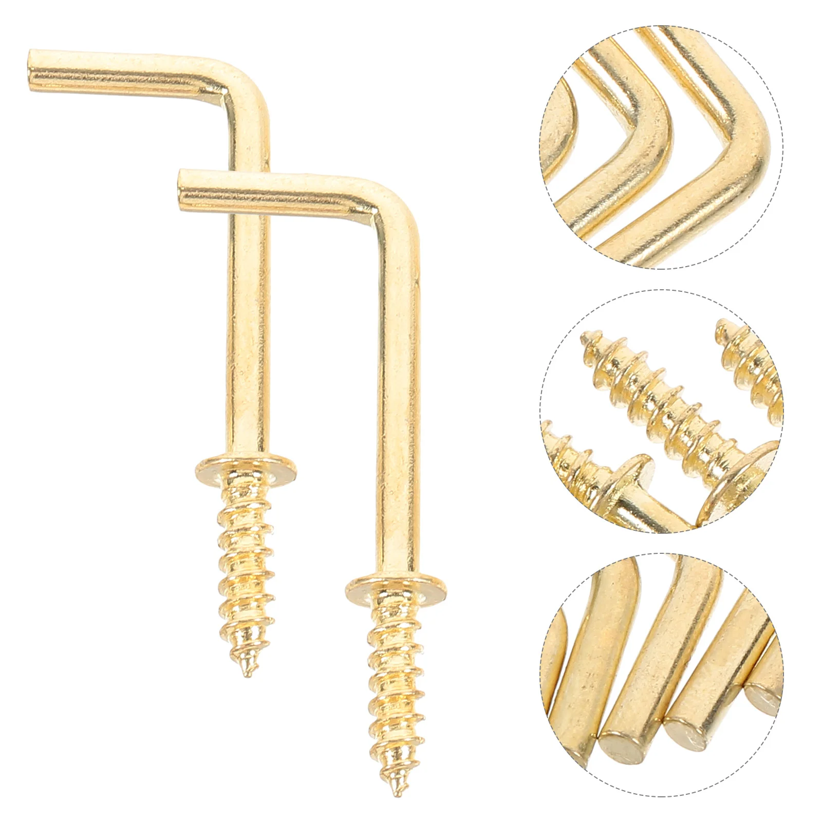 50 Pcs Right Angle Screw Hook Hangers Designed Hooks Picture Iron Nail up Tiny Screws Mini