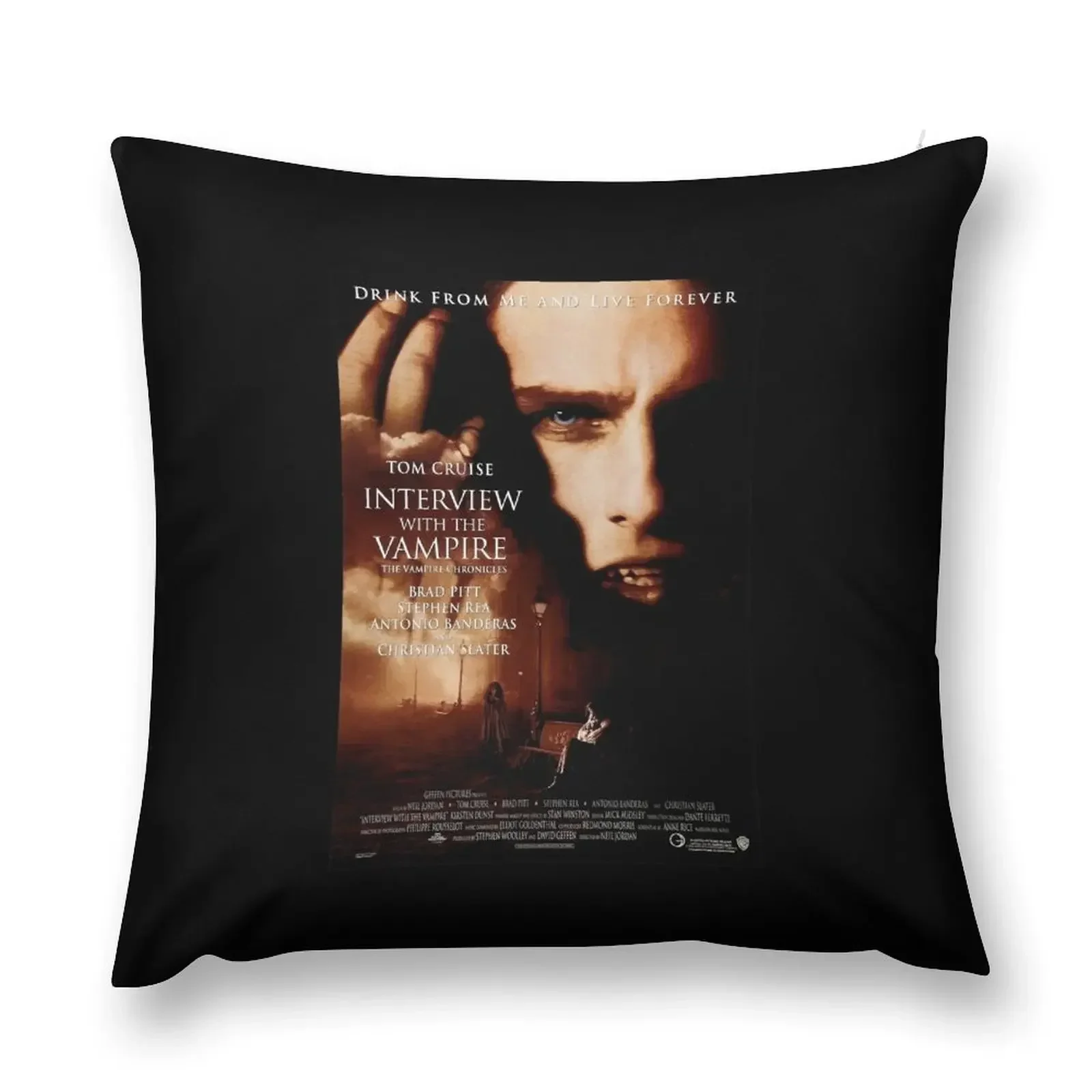 Movie Interview With The Vámpíré 90'S Film Lestat De Lioncourt De Pointe Cláudía Gift Trending Throw Pillow anime girl pillow