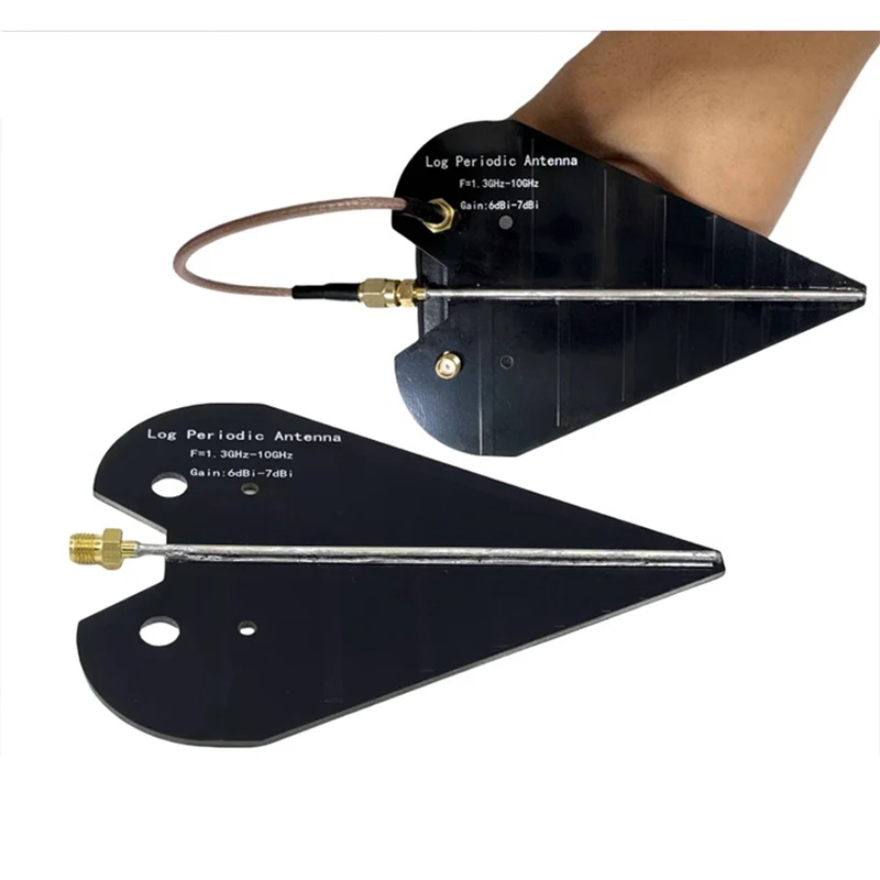 2pcs Antenna UWB Spectrum Log-Periodic Antenna 1575MHz 2.4GHz 5.8GHz Image Transmission Broadband Antenna