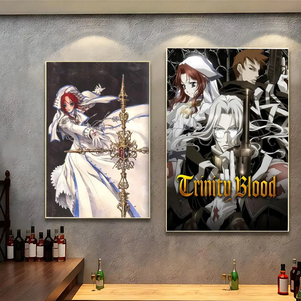 Gothic Vampire Manga T-Trinity BloodS Poster Modern Indoor Wall Decor & Aesthetic Home Space Design