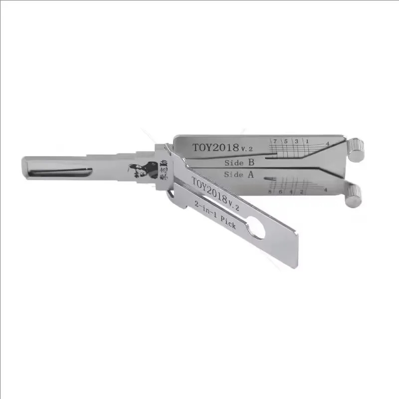 Original LISHI 2 IN 1 HU66 HU100 HON66 HU101 HU162T-8HU100R HU92 HY22 TOY2 TOY48 Lishi Pick-Tool Türöffnungswerkzeug Edelstahl – Detail 2