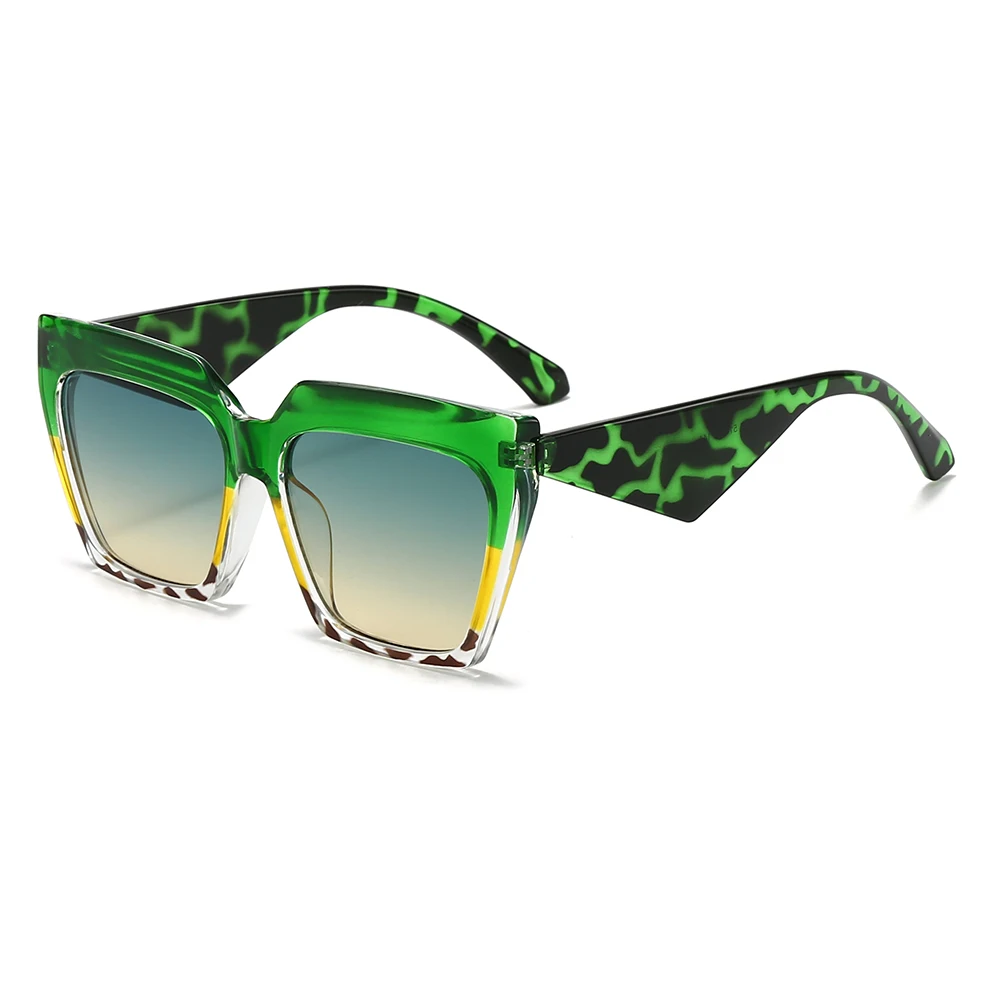 نظارات شمسية مربعة رائعة، أزرق بسيط، عصري، محايد، مناسبة لتزيين الحفلات الخارجية اليومية لكل من الرجال والنساء