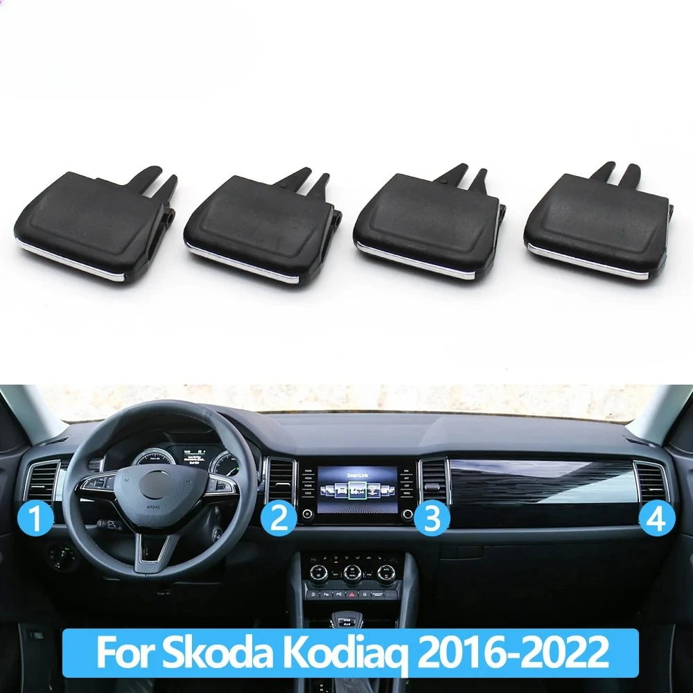 

1/2/4PCS Car Front Rear Air Conditioning Outlet AC Vent Tab Clip For Skoda Kodiaq Karoq 56G819701,56G819702,56G820951,56G820952