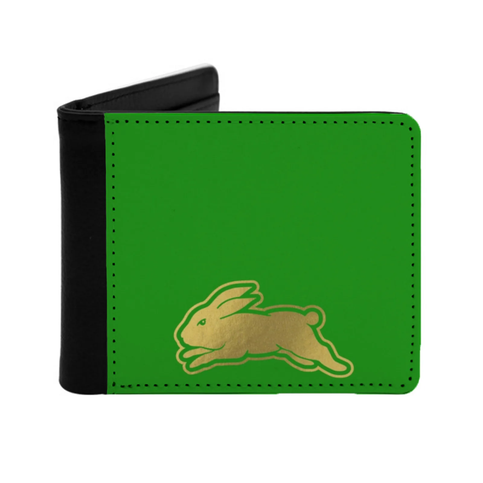 South Personalized Men's Leather Wallet Credit Card Pouch Purse South Sydney Rabbitohs Souths Sydney Personalized Print Vintage