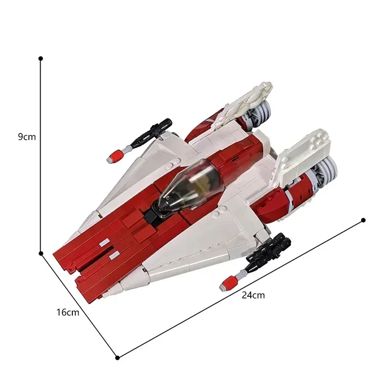 Classic Star Movie Accessori Warplane Building Blocks MOC Space A-wing Starfighters Modello di assemblaggio Giocattolo per bambini Regalo di compleanno