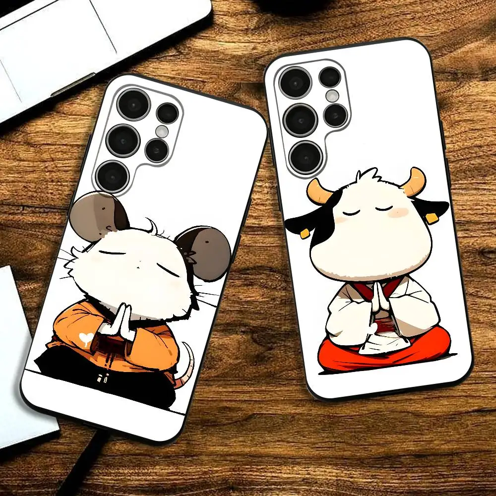 

China Zodiac Phone Silicone Case For Samsung S24 22 20 23 21 20 Ultra Plus Lite 5G Print Cover