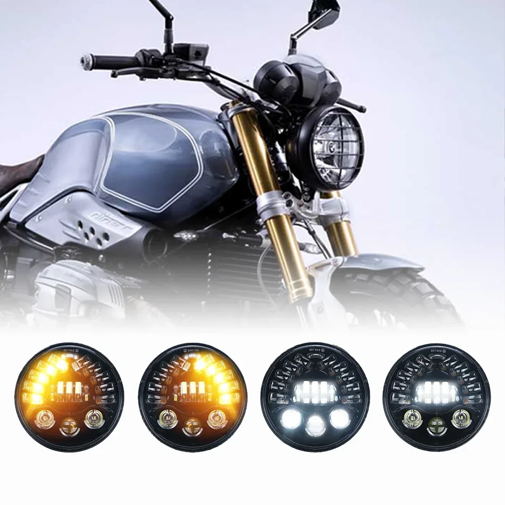 

For BMW R9T R NINE T Adaptive LED Headlight R 9T 2014-2022 High Low Beam Head Light Motorcycle Accessories 7 Inch Projector Lamp