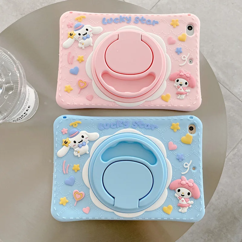 

Cute Cinnamoroll Case For Ipad 19 20 21 10.2inch Silicon Stand Cover 10th Generation 10.9inch Air4/5 Mini5/6 Melody Tablet Case