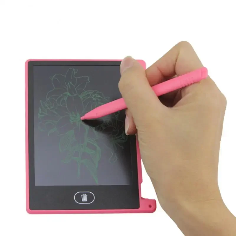 4,4 polegadas LCD Escrita Tablet Inglês Portátil Mini Crianças Desenho Graffiti Mensagem Writing Board Paperless Memo Pad Toy Gift