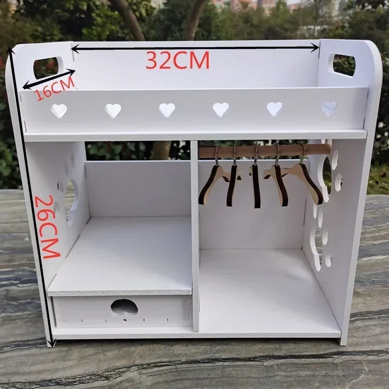 ドールハウスミニ家具寝室子供ままごとダブルベッド木製ファブリックベッドBJD人形ベッド