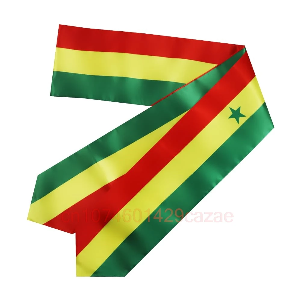 Senegal Vlag 180*15Cm Graduatie Sjerp Stal Sjaal Dubbelzijdig Voor Studie Aan Boord Van Internationale 2024