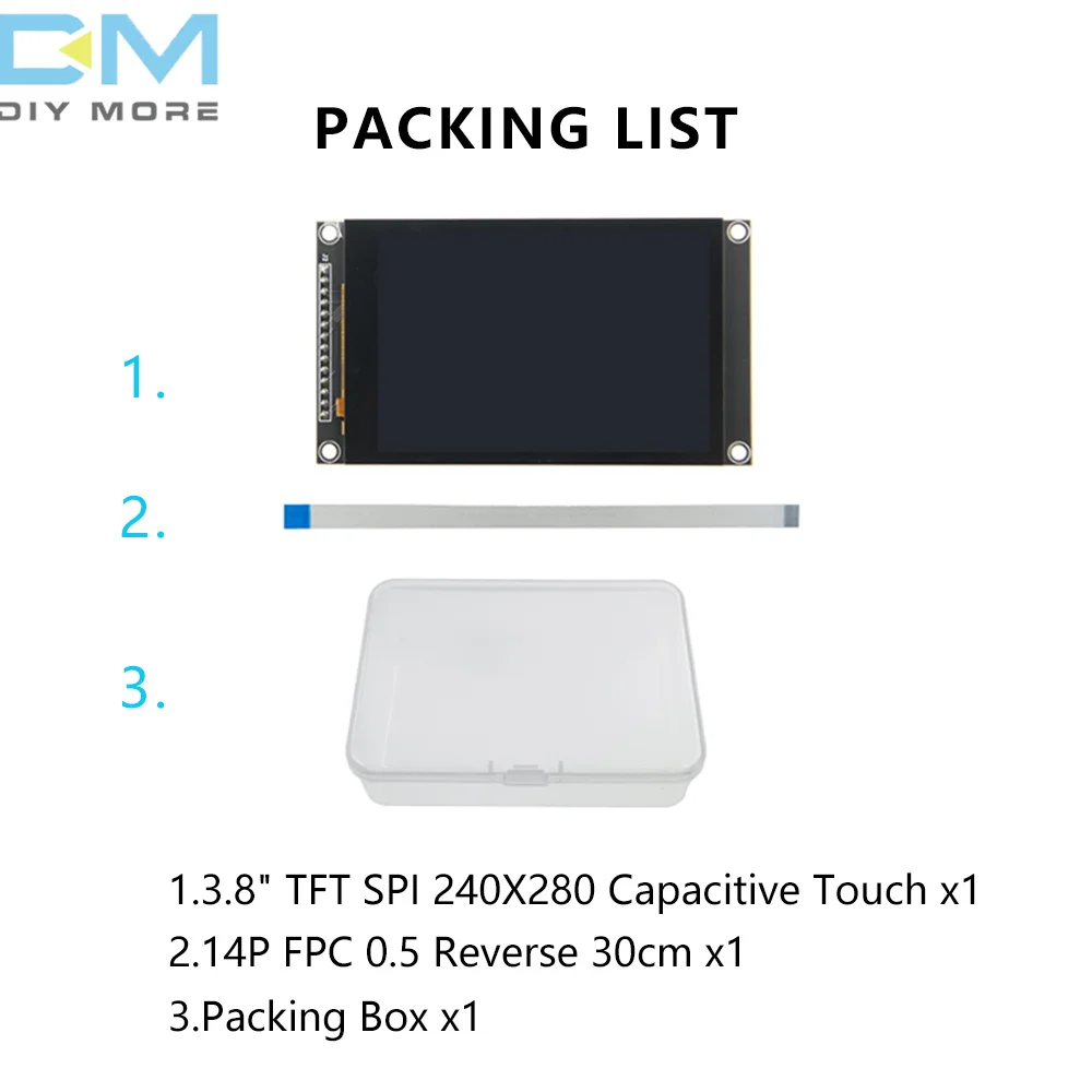 Imagem -06 - Módulo de Exibição de Tela Sensível ao Toque Lcd Tft 4w-spi Serial Ft6336u Conetável 5v 320x480 Ips 35