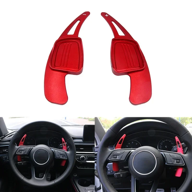 Car Steering Wheel Shift Paddle Shifter Extension Gearbox For Audi A3 / S3 facelift A5 S5 2017 A4 B9 Q7 2016-2017 TT TTS - view 2