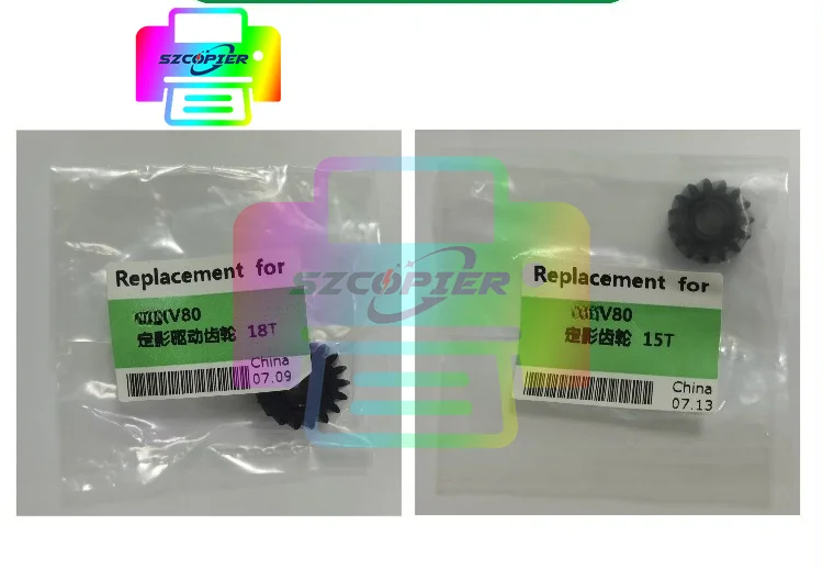 High quality Fuser Gear 15T 18T compatible for Xerox V80 V180 V2100 V3100 Versant 80 180 2100 3100 Fuser Drive Gear
