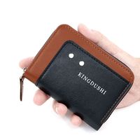 Multi-position PU Money Clip Wallet Multi-card Bit Durable Anti-theft Cash Bag Money Pocket Letter Men's Short Wallet Men