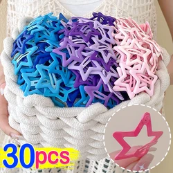 10/30PCS Y2K Bobby Pin Girl Colorful Star Barrettes Metal Snap Clips Kid Korean BB Hairpins Crab Stick Headwear Hair Accessories