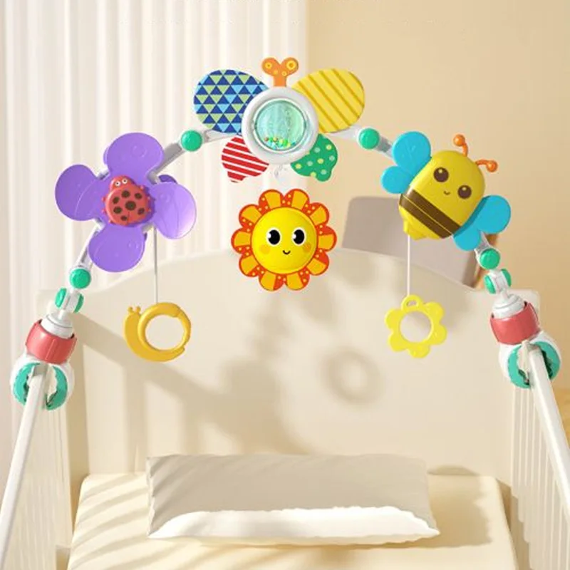 

Милая мультяшная многофункциональная игрушка для кроватки для взрослых и детей, складная подвесная мобильная игрушка для коляски с погремушкой, успокаивающее украшение, подарок