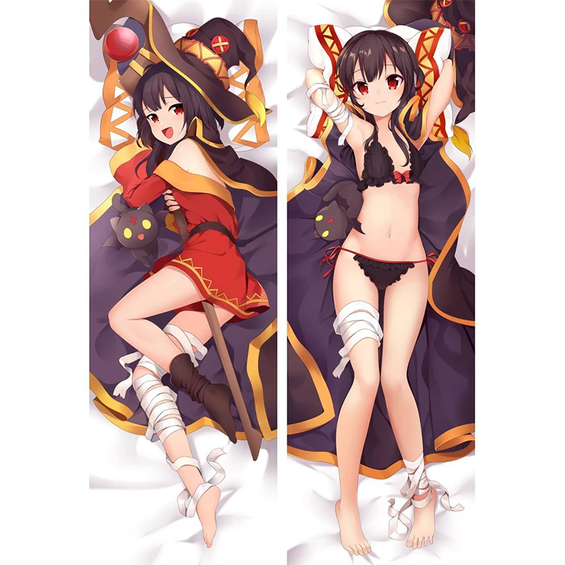 

Konosuba Dakimakura Cover Yunyun Konosuba Eris Megumin Pillowcase Cartoon Anime Moegirls Hugging Body Pillow Cover Cushion