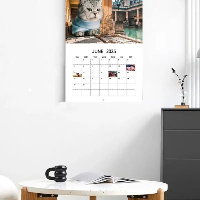 Imagem -03 - Urban Grande Cats Wall Calendar Fun Cats Wall Calendar 12 Hangings Mês Governar a Terra Family Planner Vertical 2025