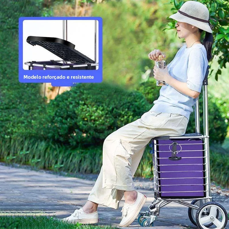 large-wheel-portable-shopping-cart-vegetable-basket-stacking-elderly-people's-car-home-use-buying-vegetable-car-shopping-cart