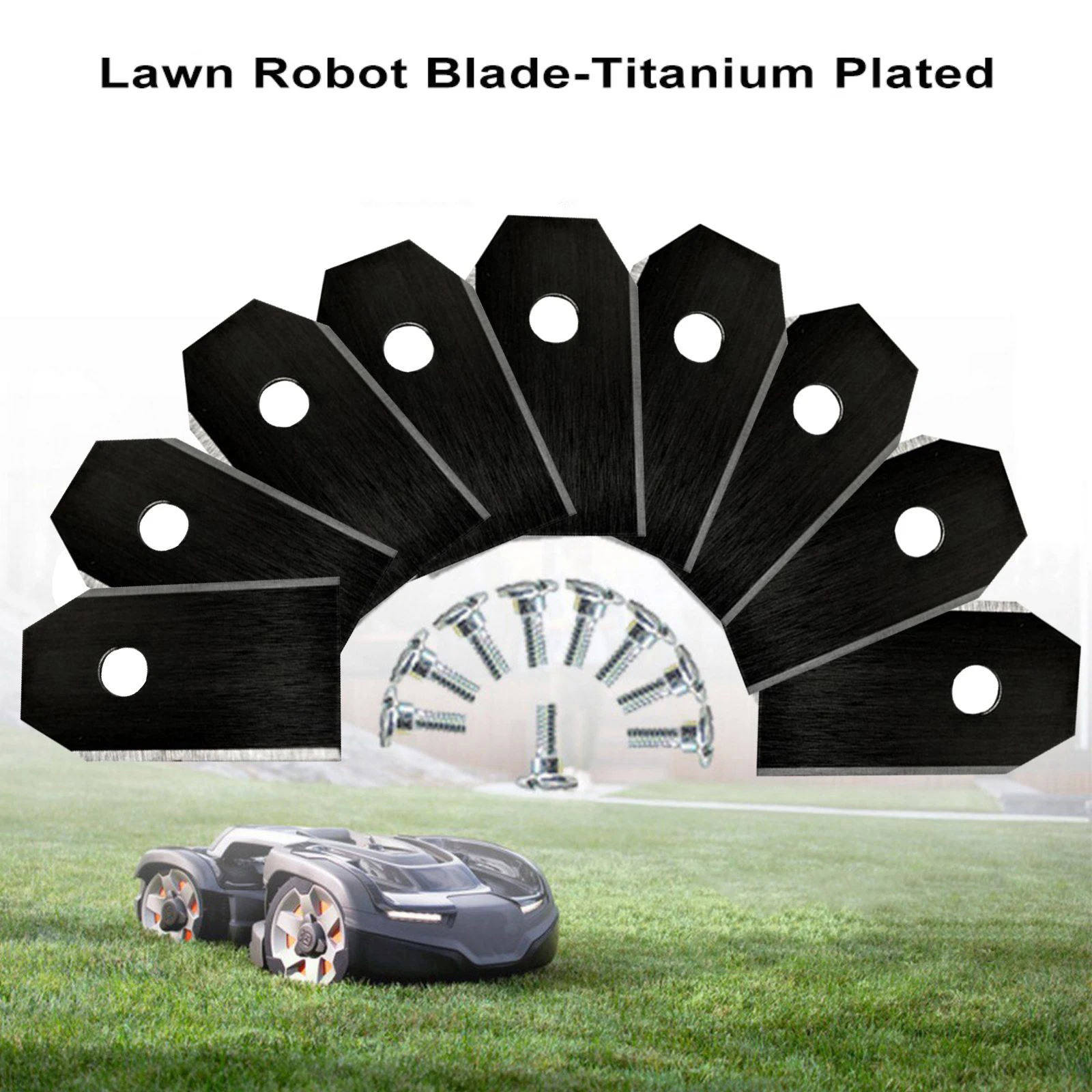 

30pcs Black Trimmer Blade Lawn Mower Grass Replacement Cutter Piece For Automower Garden Robotic Lawnmower Tool