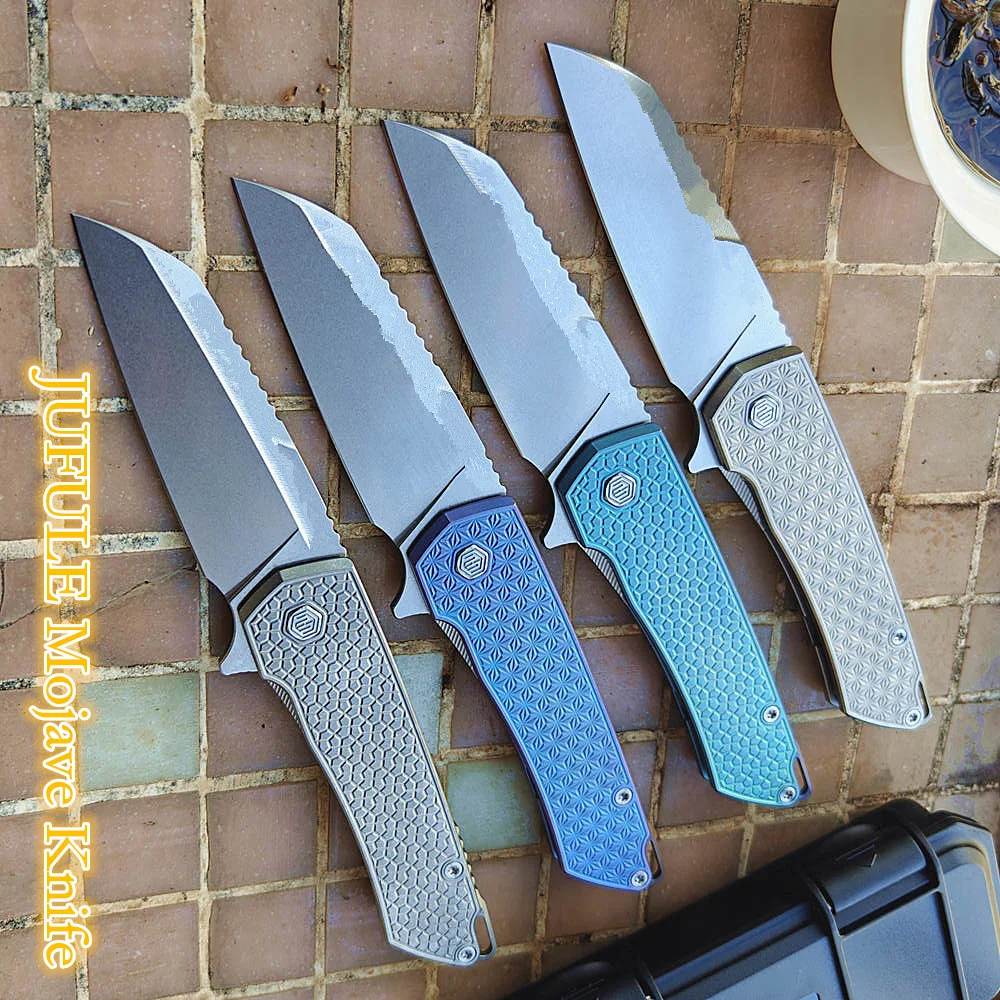 

JUFULE 2026 Mojave Titanium Handle Ceramic Bearing Kitchen Pocket EDC Tool Fish Hunting Hike Camping 154CM Outdoor Folding Knife