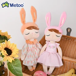 Metoo-muñecas de peluche de conejo para niños, muñecos de peluche originales, suaves, lindos, chupete, regalo para niñas, 34CM