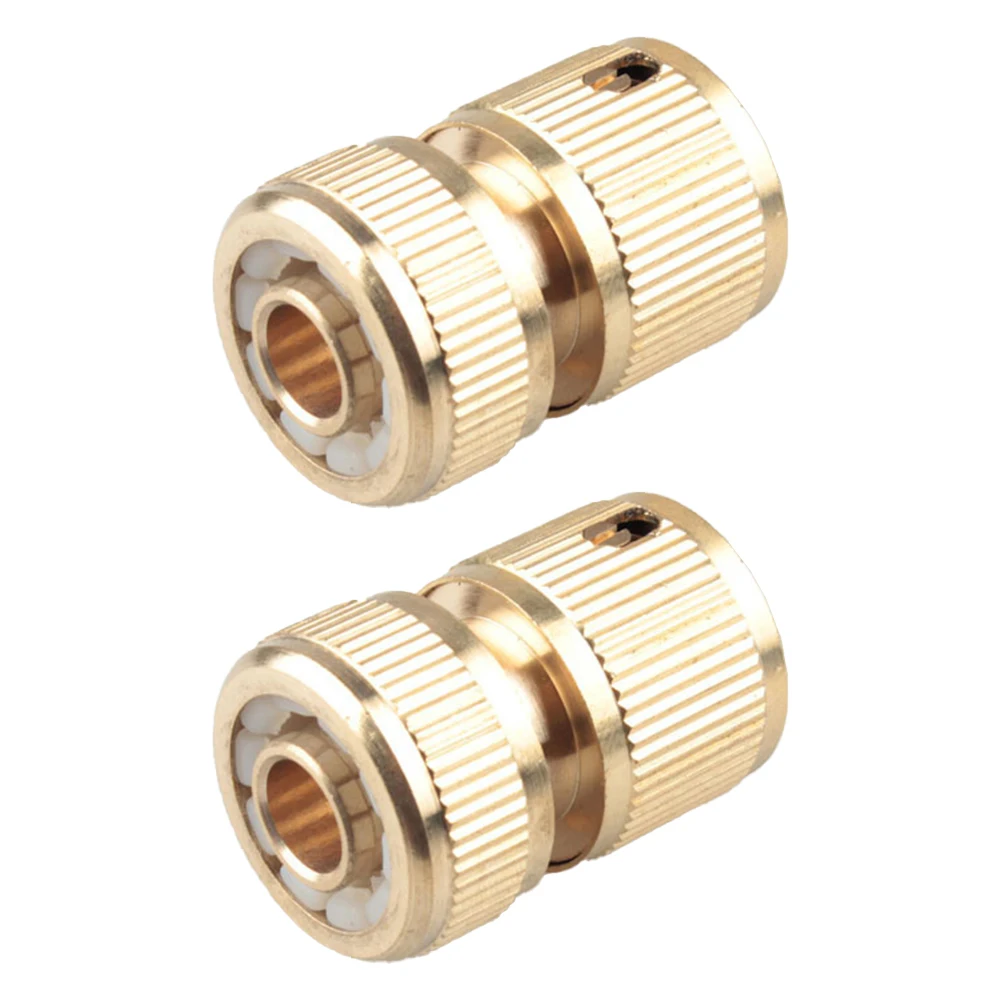 

2/4PCS Brass Garden Hose End Quick Connectors 1/2inch Graden Hose Pipe Faucet Adapter For Inside & Outside Taps